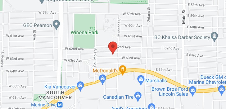 map of 219 W 63RD AVENUE